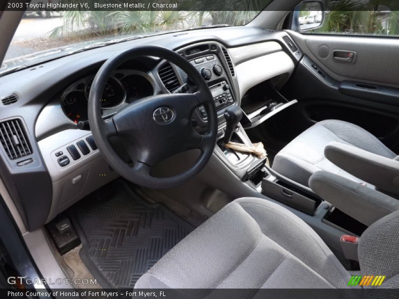 Bluestone Metallic / Charcoal 2003 Toyota Highlander V6
