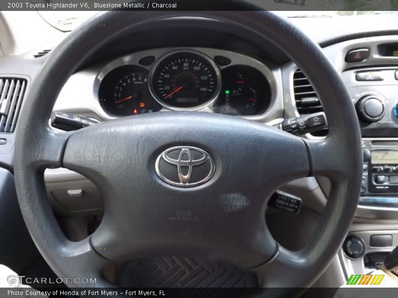 Bluestone Metallic / Charcoal 2003 Toyota Highlander V6