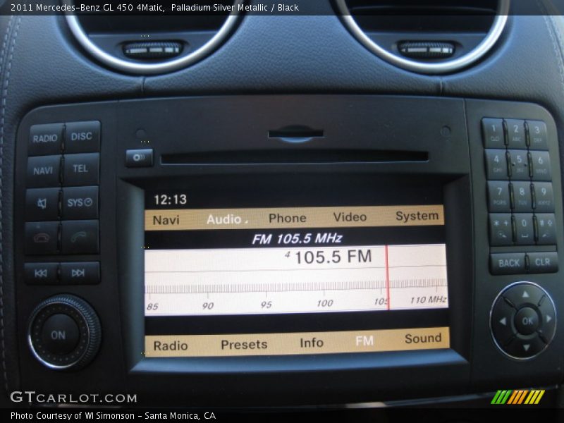 Palladium Silver Metallic / Black 2011 Mercedes-Benz GL 450 4Matic