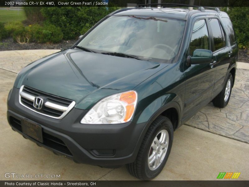 Clover Green Pearl / Saddle 2002 Honda CR-V EX 4WD