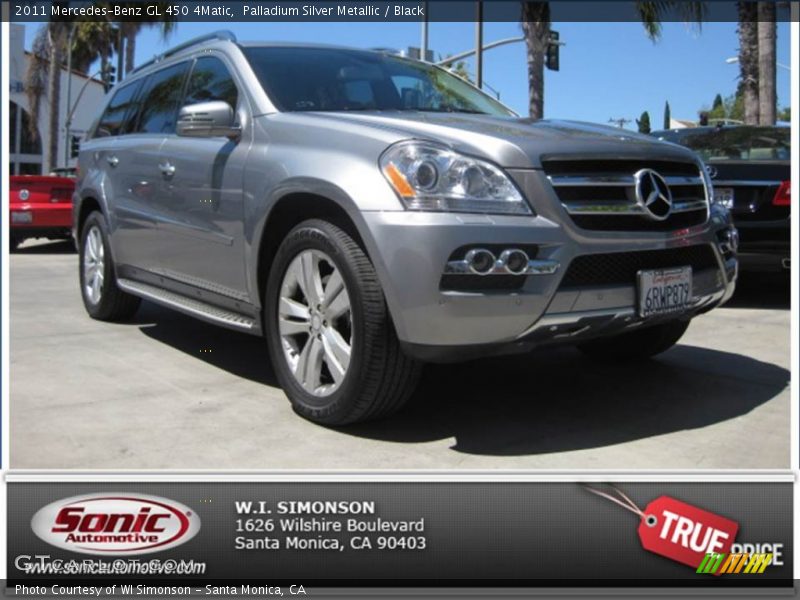 Palladium Silver Metallic / Black 2011 Mercedes-Benz GL 450 4Matic