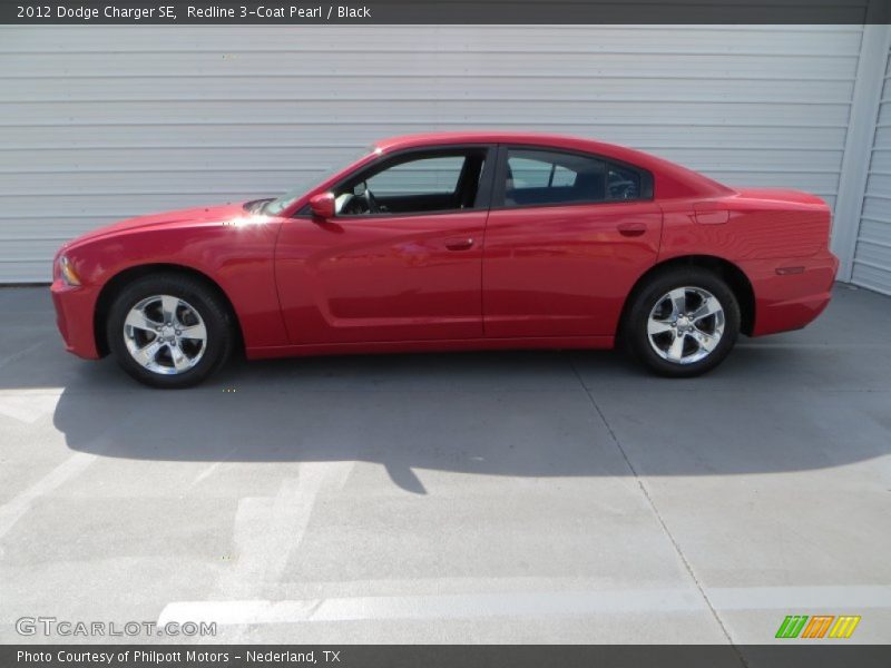 Redline 3-Coat Pearl / Black 2012 Dodge Charger SE