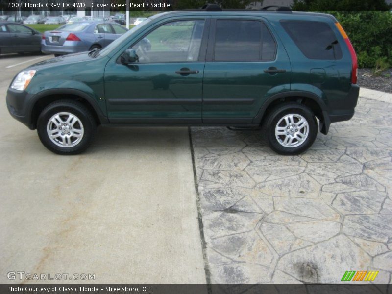 Clover Green Pearl / Saddle 2002 Honda CR-V EX 4WD