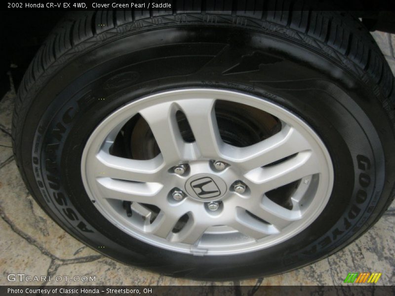 Clover Green Pearl / Saddle 2002 Honda CR-V EX 4WD
