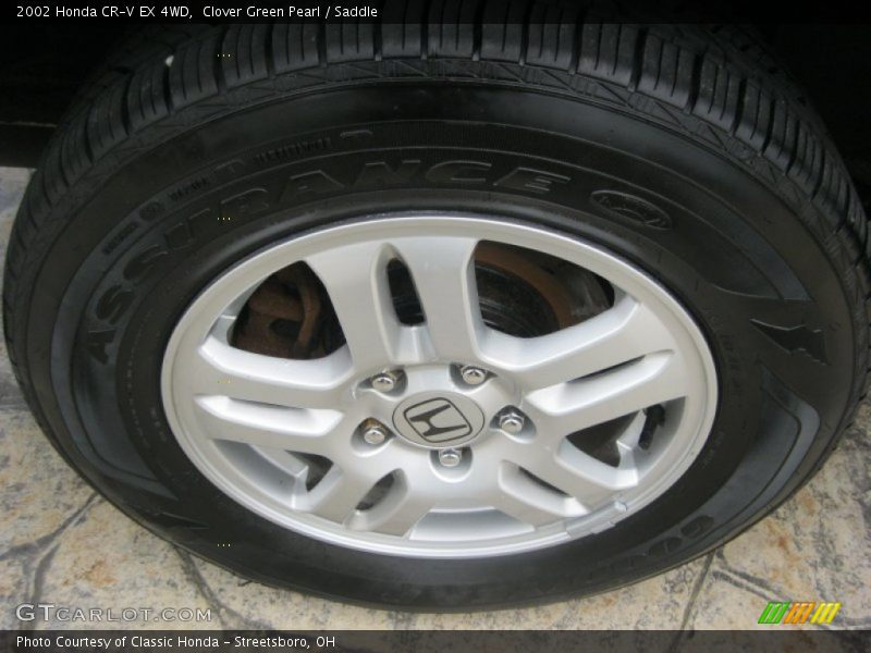 Clover Green Pearl / Saddle 2002 Honda CR-V EX 4WD