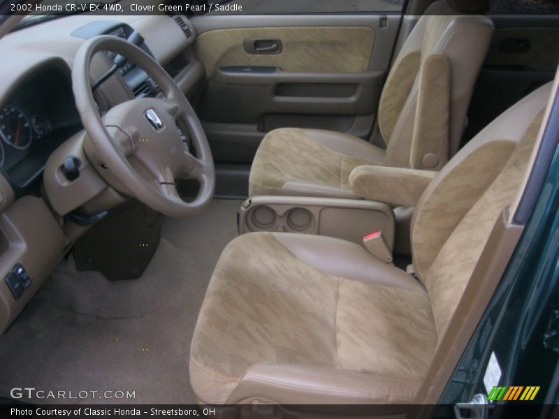 Clover Green Pearl / Saddle 2002 Honda CR-V EX 4WD