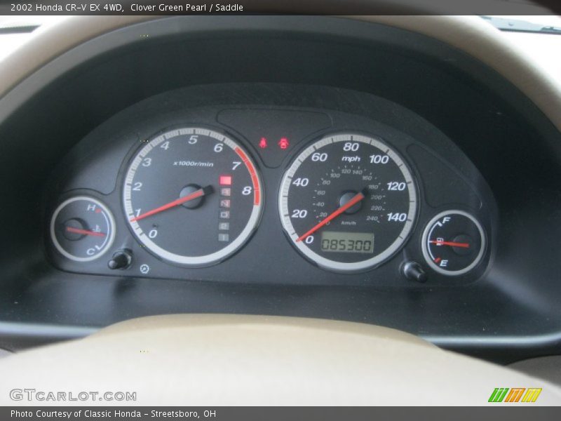 Clover Green Pearl / Saddle 2002 Honda CR-V EX 4WD