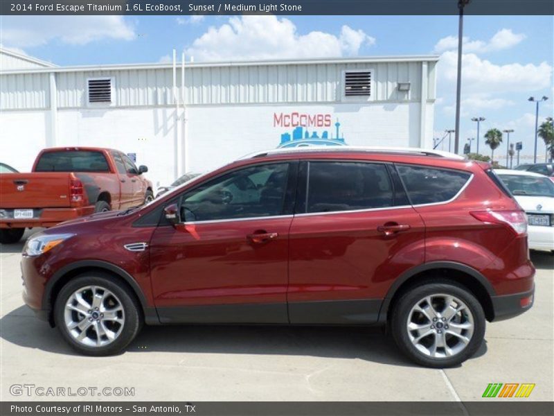 Sunset / Medium Light Stone 2014 Ford Escape Titanium 1.6L EcoBoost