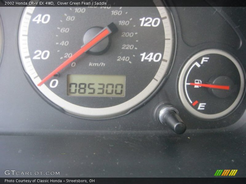 Clover Green Pearl / Saddle 2002 Honda CR-V EX 4WD