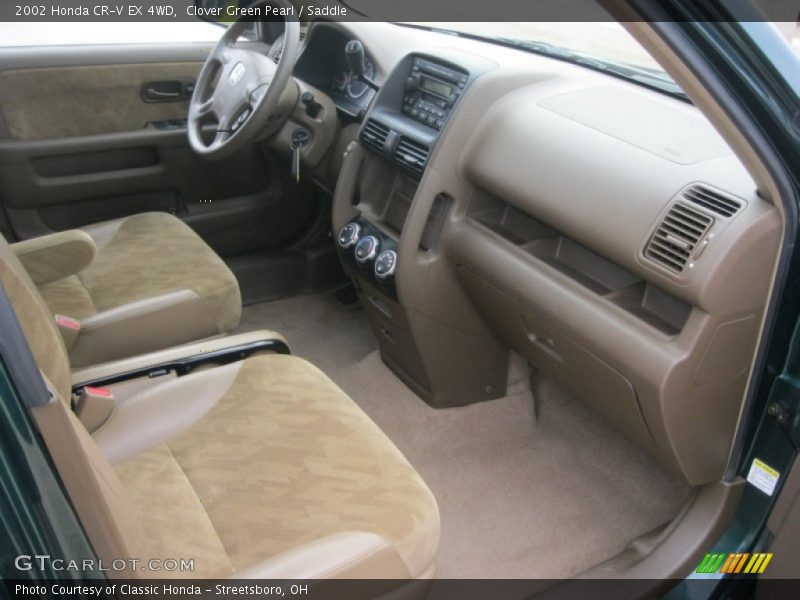 Clover Green Pearl / Saddle 2002 Honda CR-V EX 4WD