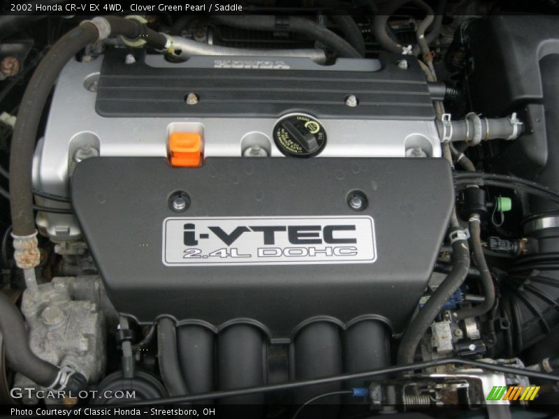 Clover Green Pearl / Saddle 2002 Honda CR-V EX 4WD
