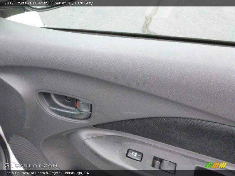 Super White / Dark Gray 2012 Toyota Yaris Sedan