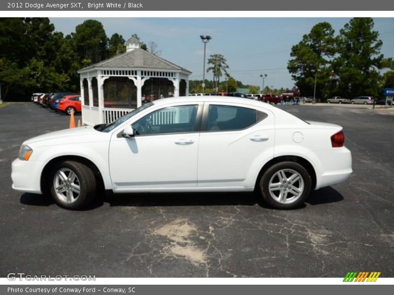 Bright White / Black 2012 Dodge Avenger SXT