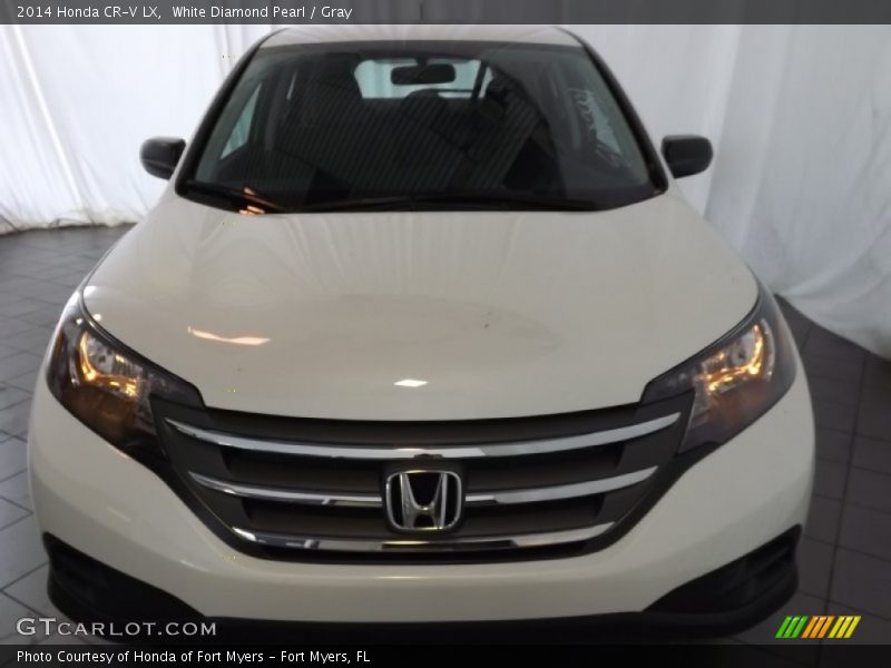 White Diamond Pearl / Gray 2014 Honda CR-V LX