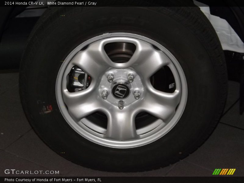 White Diamond Pearl / Gray 2014 Honda CR-V LX