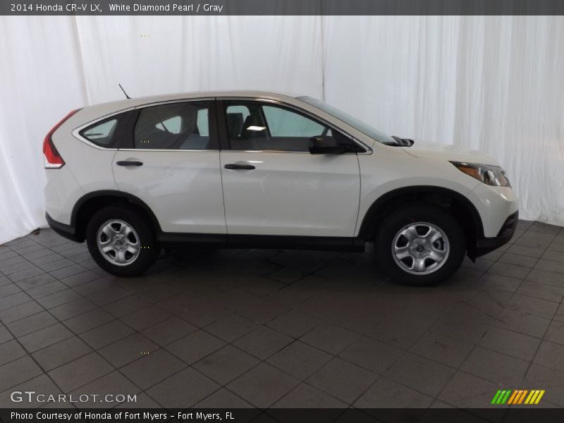 White Diamond Pearl / Gray 2014 Honda CR-V LX