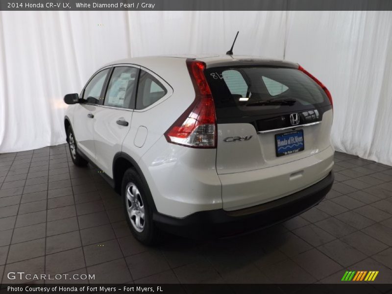 White Diamond Pearl / Gray 2014 Honda CR-V LX