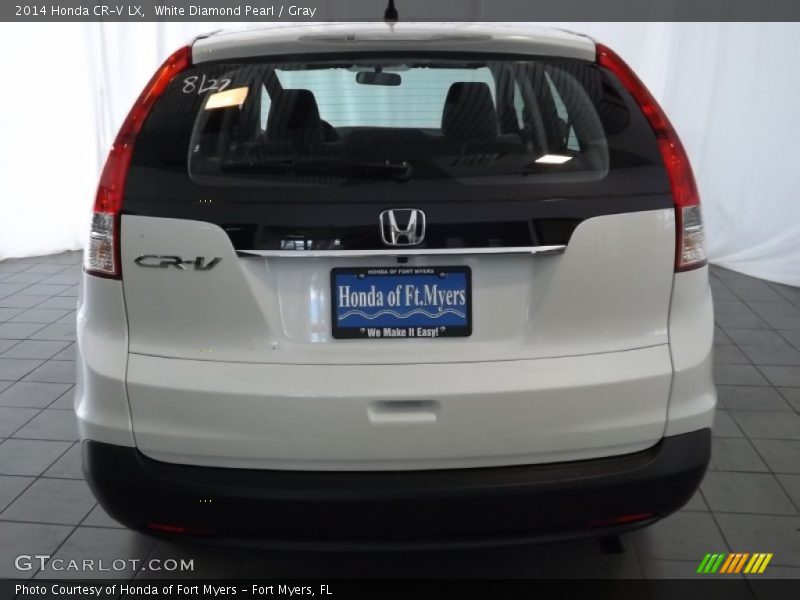 White Diamond Pearl / Gray 2014 Honda CR-V LX
