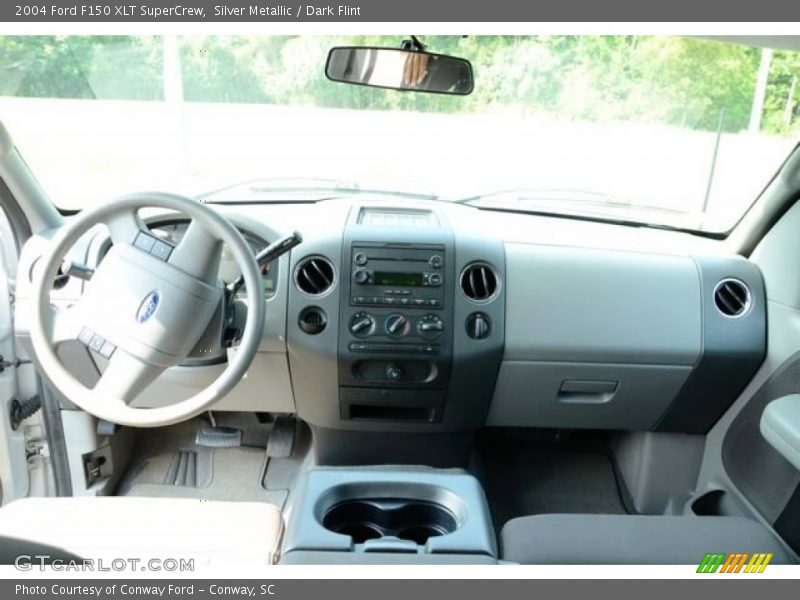 Silver Metallic / Dark Flint 2004 Ford F150 XLT SuperCrew