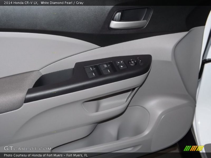 White Diamond Pearl / Gray 2014 Honda CR-V LX