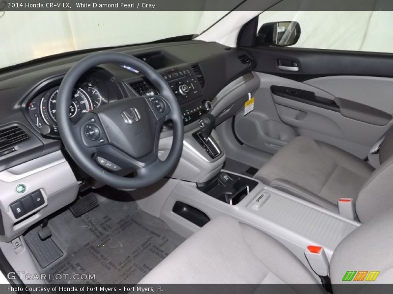 White Diamond Pearl / Gray 2014 Honda CR-V LX