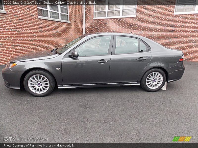 Carbon Gray Metallic / Black 2010 Saab 9-3 2.0T Sport Sedan