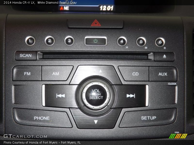 White Diamond Pearl / Gray 2014 Honda CR-V LX