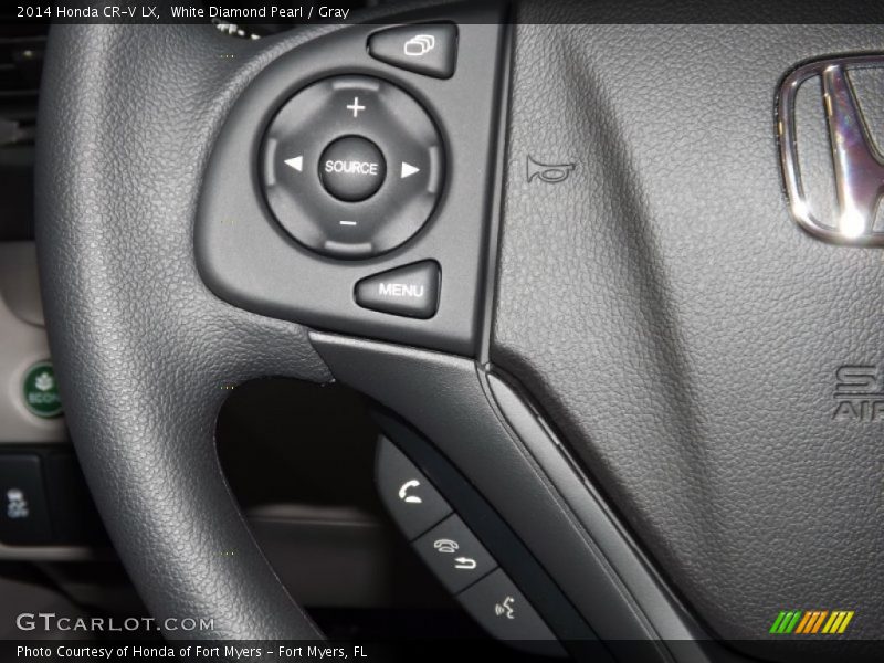 White Diamond Pearl / Gray 2014 Honda CR-V LX