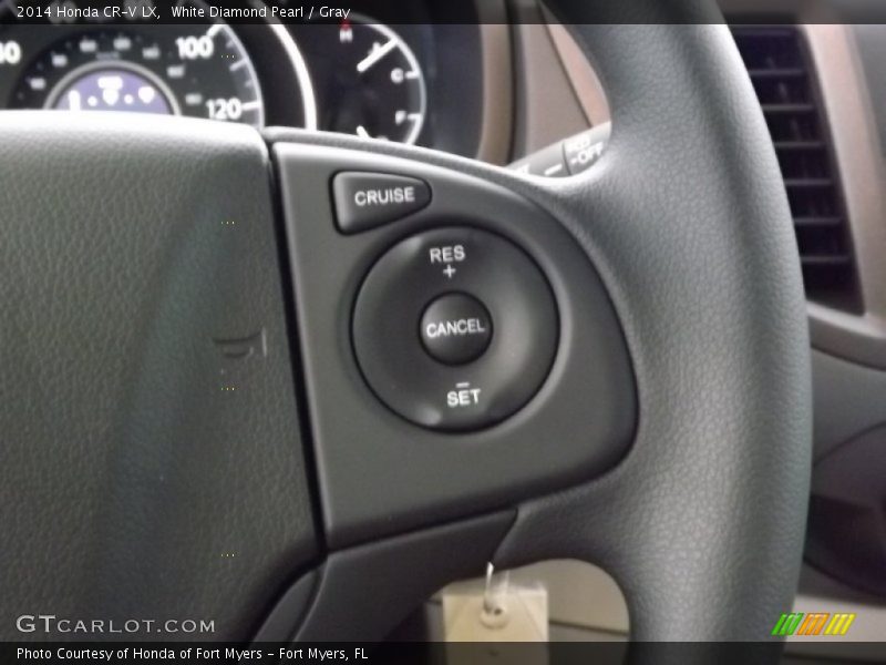 White Diamond Pearl / Gray 2014 Honda CR-V LX
