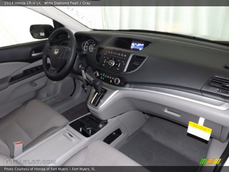 White Diamond Pearl / Gray 2014 Honda CR-V LX