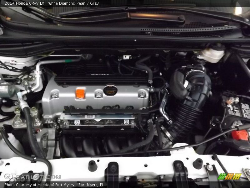White Diamond Pearl / Gray 2014 Honda CR-V LX
