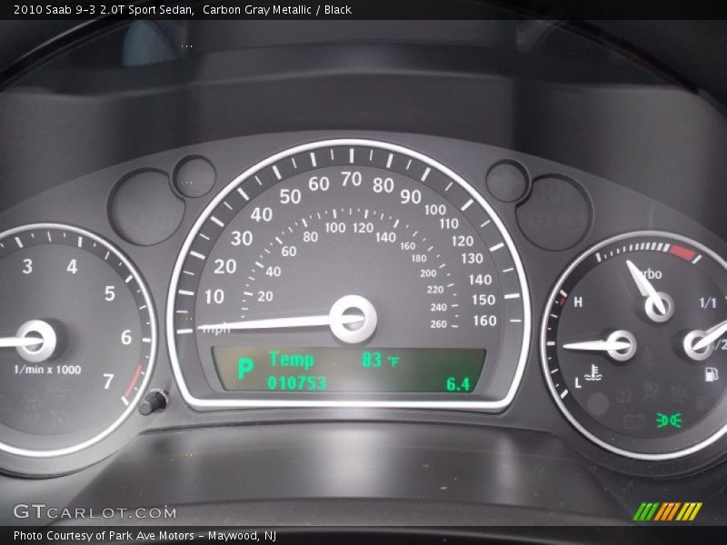 Carbon Gray Metallic / Black 2010 Saab 9-3 2.0T Sport Sedan