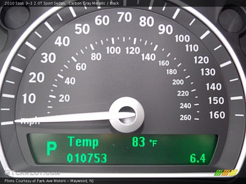 Carbon Gray Metallic / Black 2010 Saab 9-3 2.0T Sport Sedan