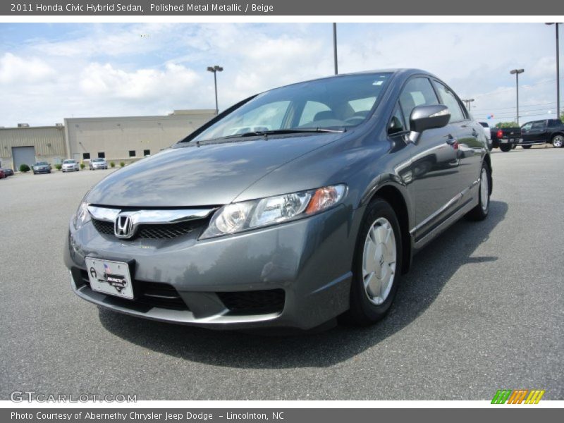 Polished Metal Metallic / Beige 2011 Honda Civic Hybrid Sedan