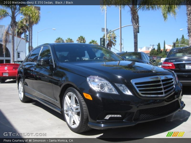 Black / Black 2010 Mercedes-Benz E 350 Sedan