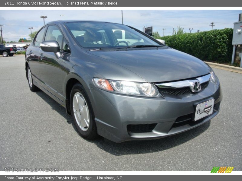 Polished Metal Metallic / Beige 2011 Honda Civic Hybrid Sedan