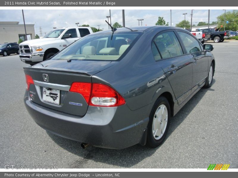 Polished Metal Metallic / Beige 2011 Honda Civic Hybrid Sedan
