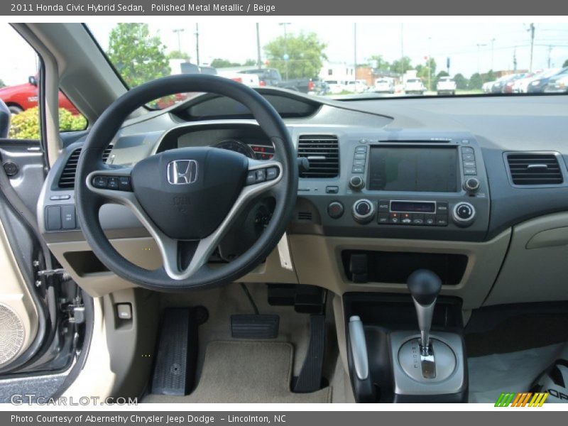 Polished Metal Metallic / Beige 2011 Honda Civic Hybrid Sedan