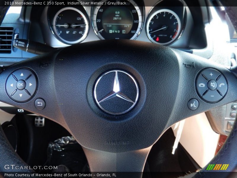 Iridium Silver Metallic / Grey/Black 2010 Mercedes-Benz C 350 Sport