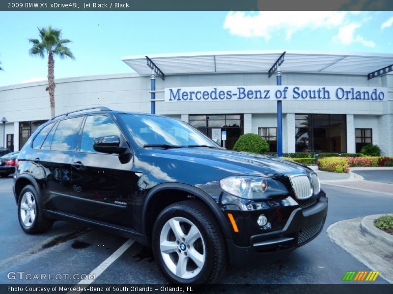 Jet Black / Black 2009 BMW X5 xDrive48i