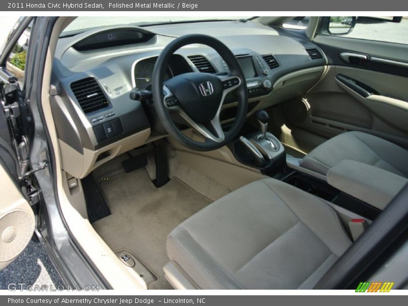 Polished Metal Metallic / Beige 2011 Honda Civic Hybrid Sedan