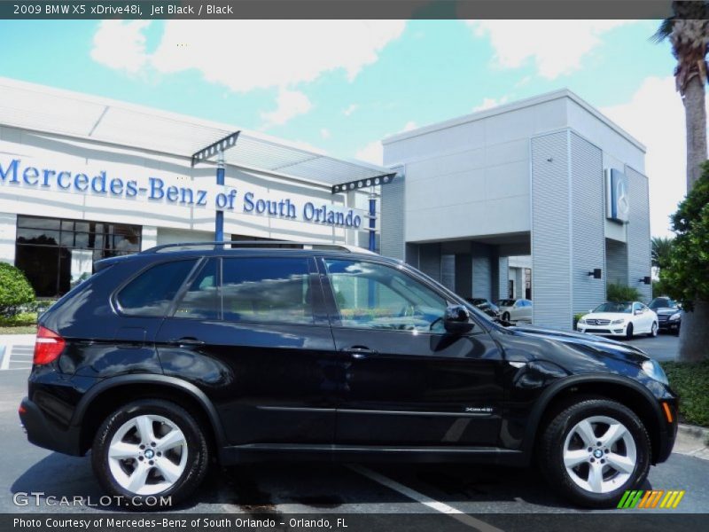 Jet Black / Black 2009 BMW X5 xDrive48i
