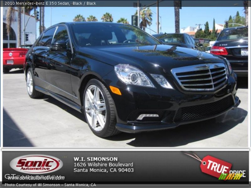 Black / Black 2010 Mercedes-Benz E 350 Sedan