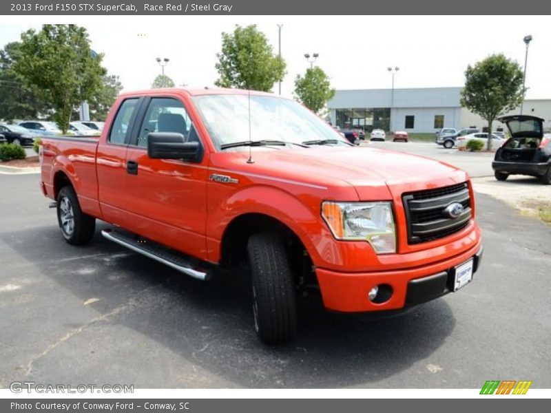 Race Red / Steel Gray 2013 Ford F150 STX SuperCab