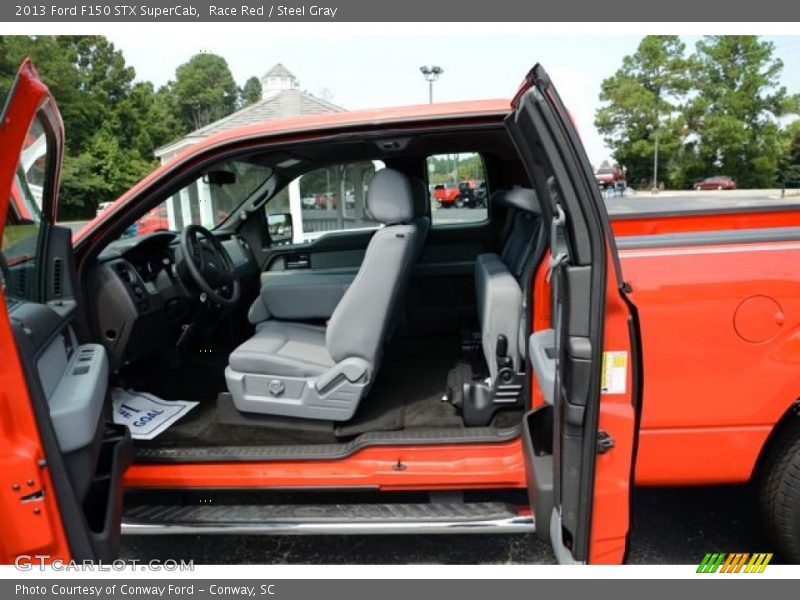 Race Red / Steel Gray 2013 Ford F150 STX SuperCab
