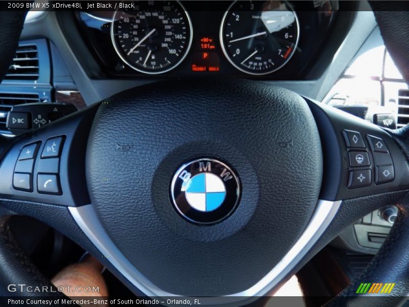 Jet Black / Black 2009 BMW X5 xDrive48i