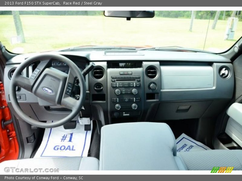 Race Red / Steel Gray 2013 Ford F150 STX SuperCab
