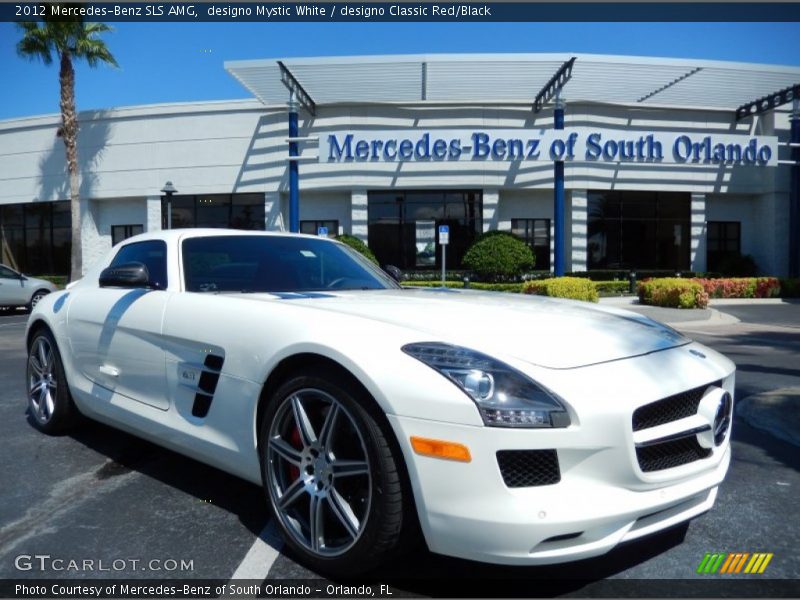 designo Mystic White / designo Classic Red/Black 2012 Mercedes-Benz SLS AMG