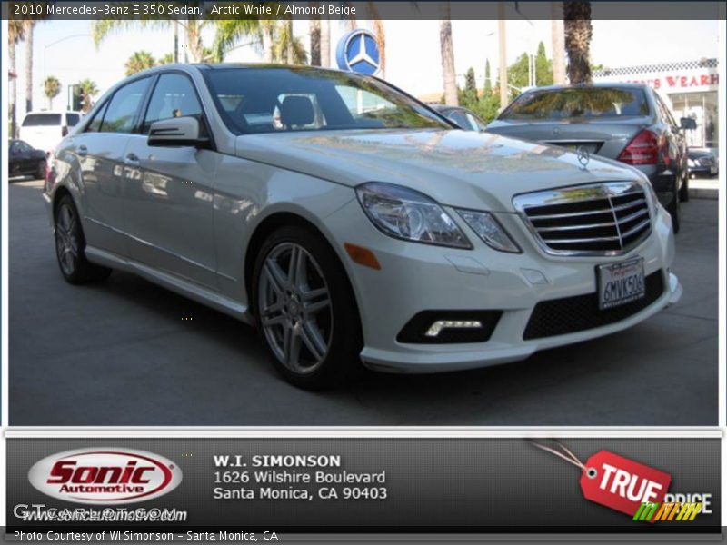 Arctic White / Almond Beige 2010 Mercedes-Benz E 350 Sedan