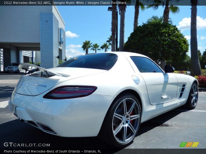 designo Mystic White / designo Classic Red/Black 2012 Mercedes-Benz SLS AMG